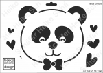 Schablone-Stencil A4 125-1306 Panda Gesicht